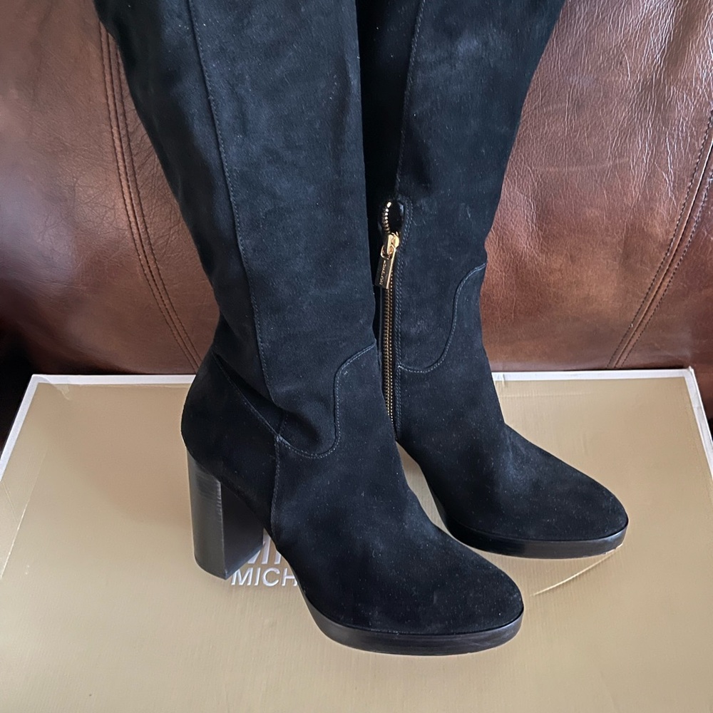 MICHAEL KORS SUEDE HIGH HEEL BOOTS - Picture 2 of 5